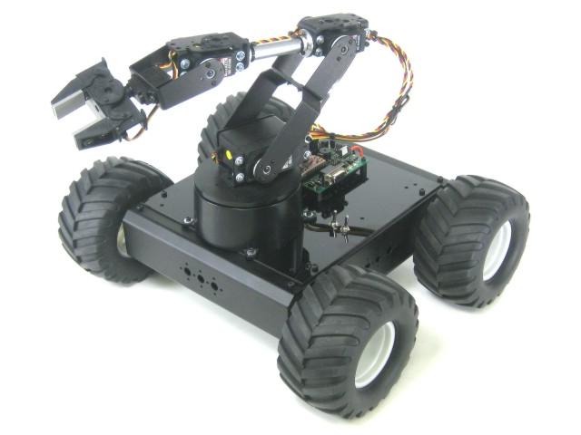 Lynxmotion A4WD1 Rover AL5 Robot Arm Mobile Platform